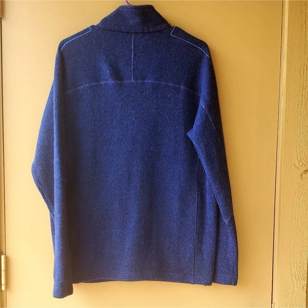 Mens Blue Kaikkialla Wool Zip up Jacket